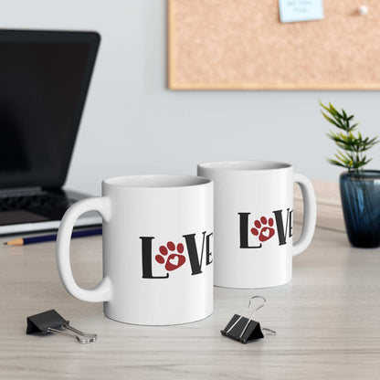 Love Ceramic Mug - 11oz & 15oz - Perfect Gift for All Dog Lovers - Purrfect Pet Haven