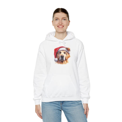 Christmas Hoodie - Golden Retriever in Santa Hat - Purrfect Pet Haven