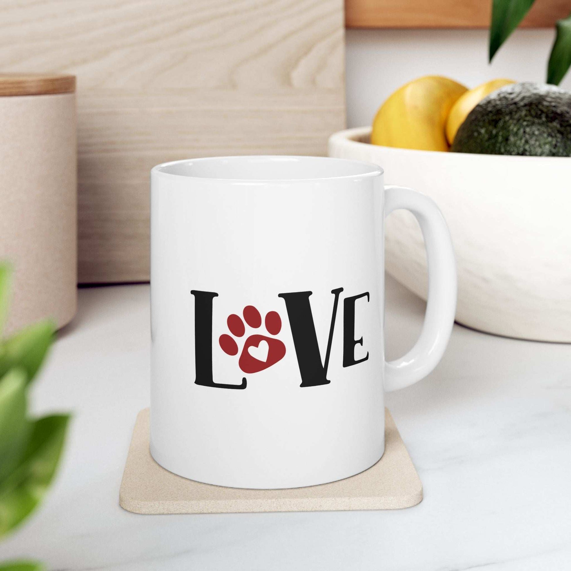 Love Ceramic Mug - 11oz & 15oz - Perfect Gift for All Dog Lovers - Purrfect Pet Haven