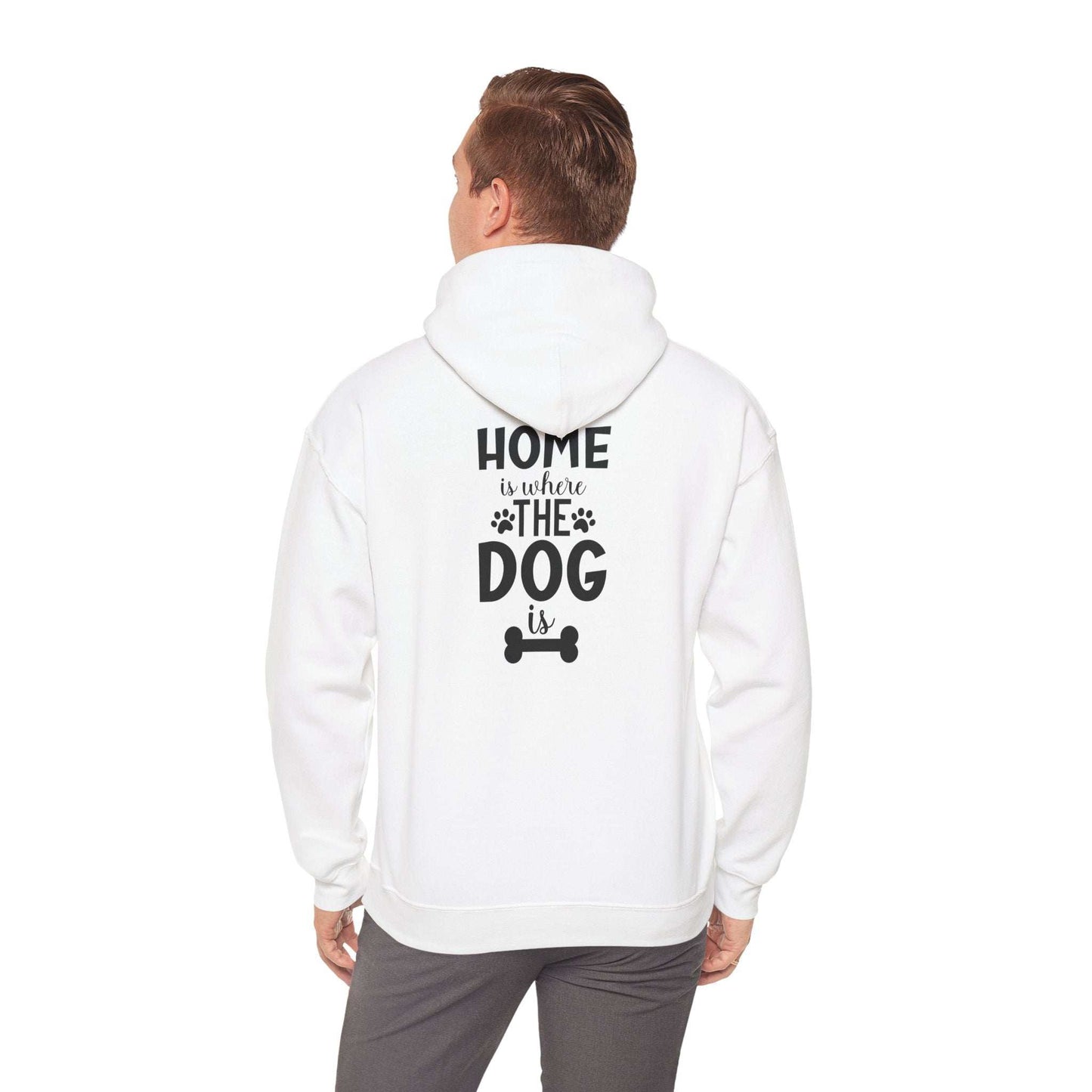 Home is Where the Dog Is Unisex Heavy Blend™ Hooded Sweatshirt | Purrfect Pet Haven