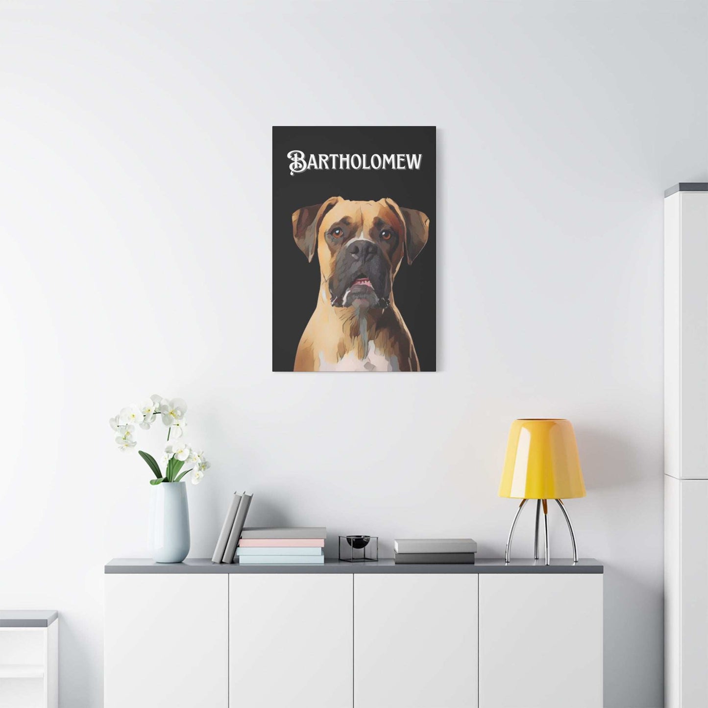 Personalized Dog Canvas Art - Custom Pet Portrait of Bartholomew | Purrfect Pet Haven