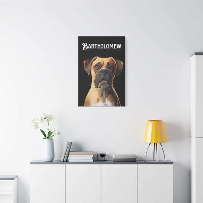 Personalized Dog Canvas Art - Custom Pet Portrait of Bartholomew | Purrfect Pet Haven