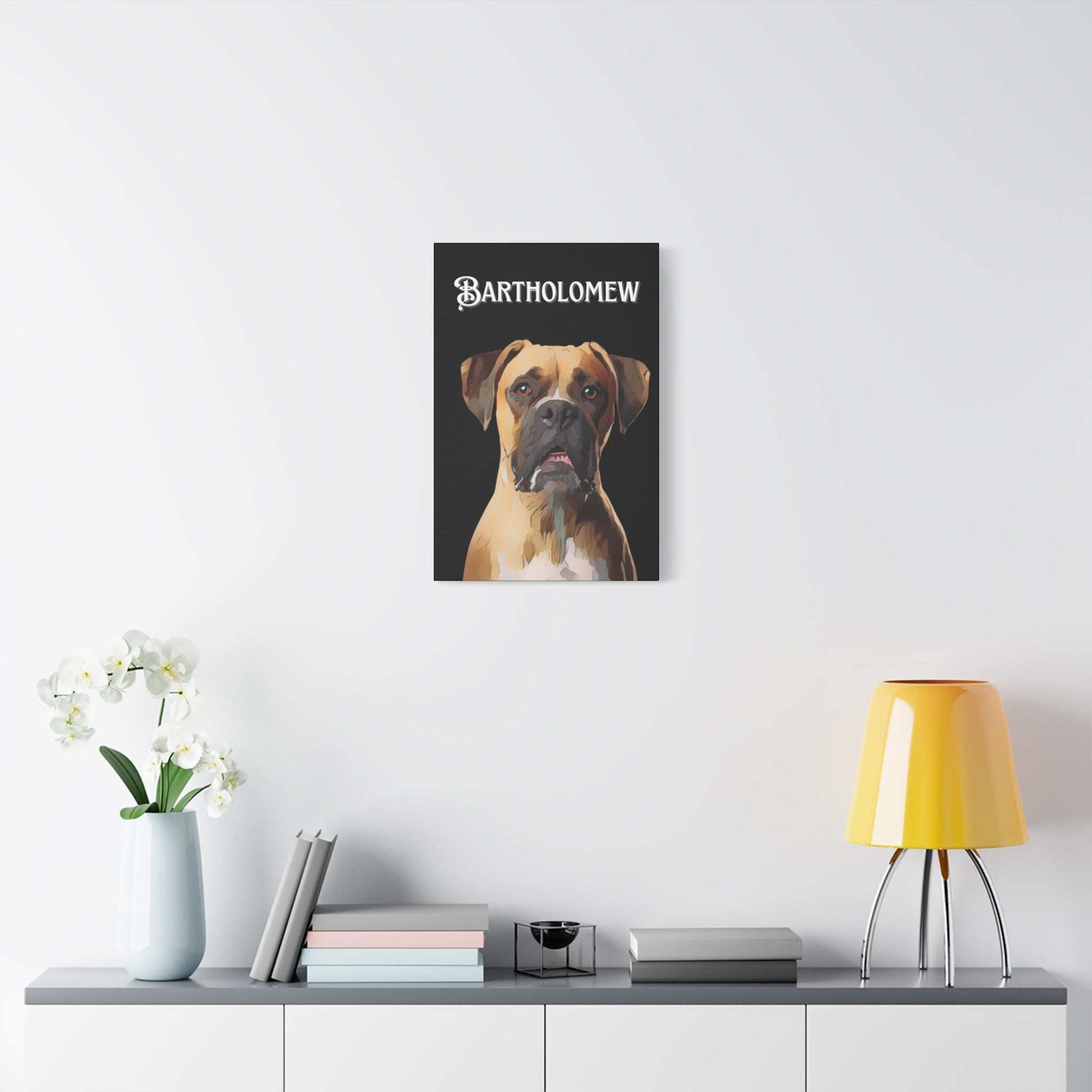 Personalized Dog Canvas Art - Custom Pet Portrait of Bartholomew | Purrfect Pet Haven