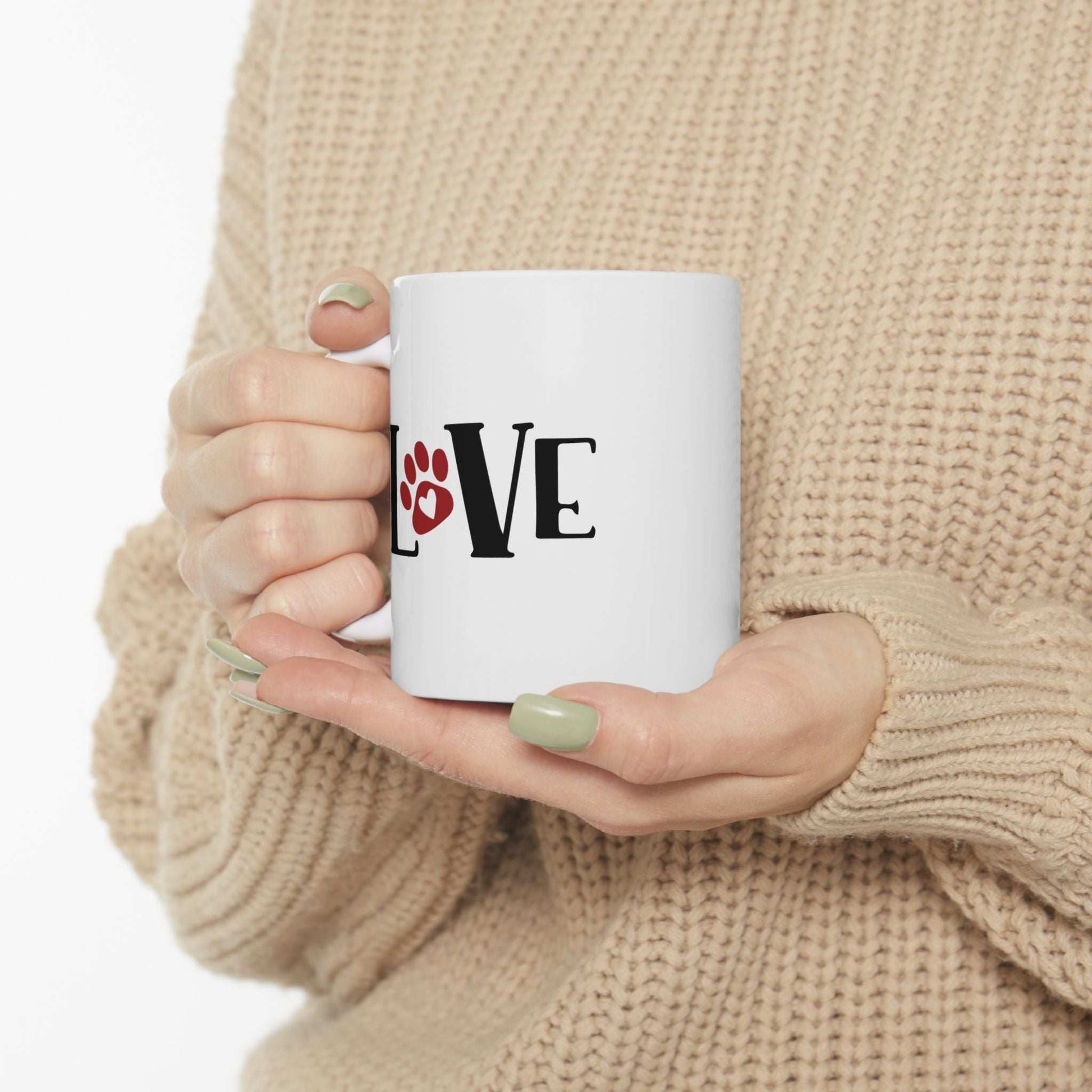 Love Ceramic Mug - 11oz & 15oz - Perfect Gift for All Dog Lovers - Purrfect Pet Haven