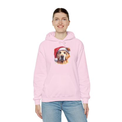 Christmas Hoodie - Golden Retriever in Santa Hat - Purrfect Pet Haven