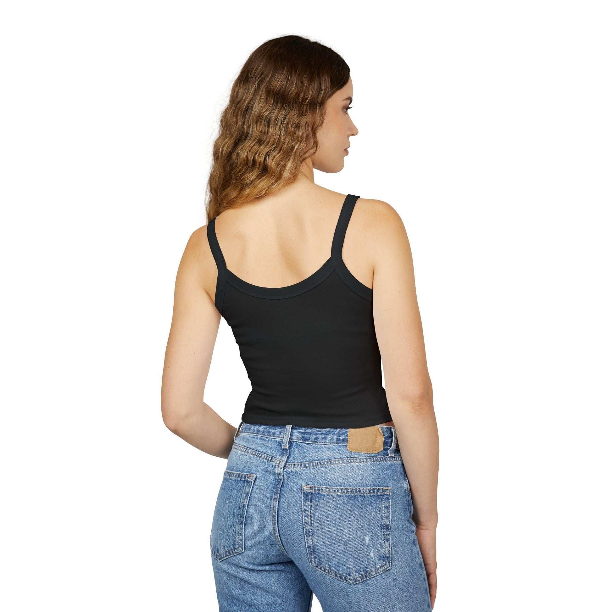 Cool Goldendoodle Blowing Bubble - Women's Spaghetti Strap Tank Top | Purrfect Pet Haven
