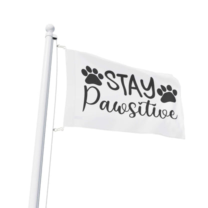 Paw Print Flag - Stay Pawsitive Home Decor - Purrfect Pet Haven