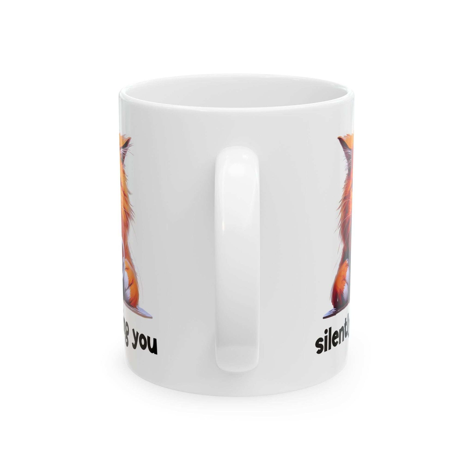 Funny Cat Ceramic Mug - 'Judging You Silently' (11oz, 15oz) | Purrfect Pet Haven
