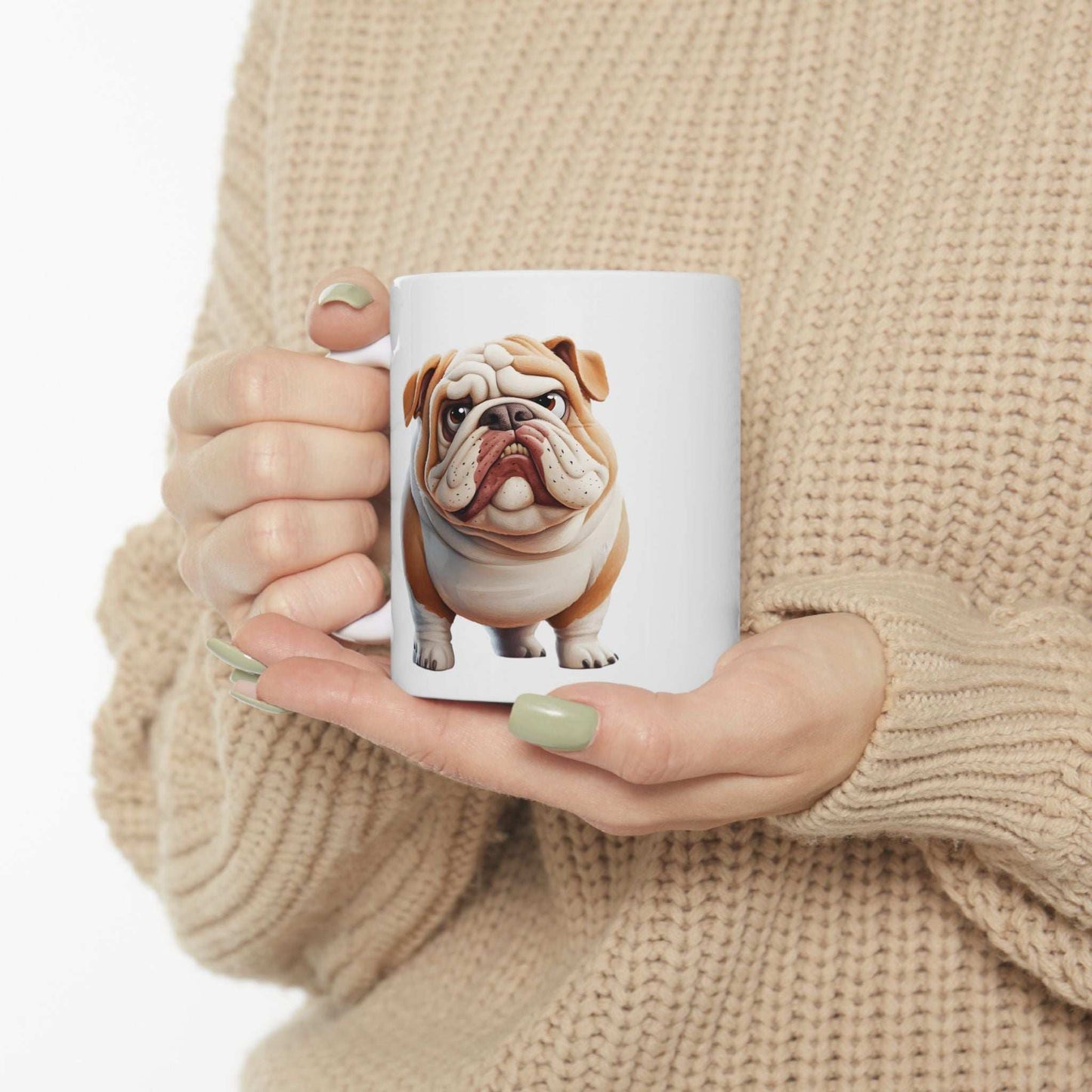 Bulldog Ceramic Mug – Perfect for Dog Lovers, 11oz & 15oz - Purrfect Pet Haven