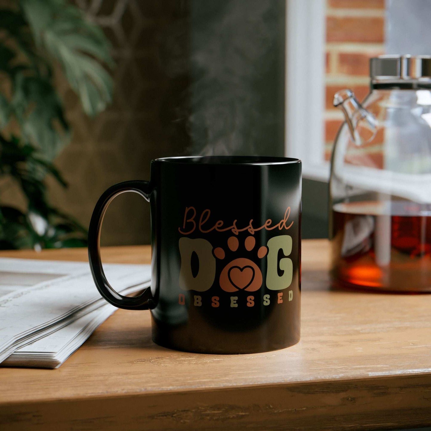 Blessed Dog Obsessed Black Mug - Perfect Gift for Dog Lovers | Purrfect Pet Haven