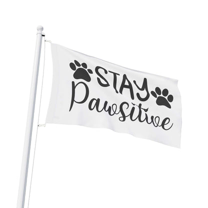 Paw Print Flag - Stay Pawsitive Home Decor - Purrfect Pet Haven