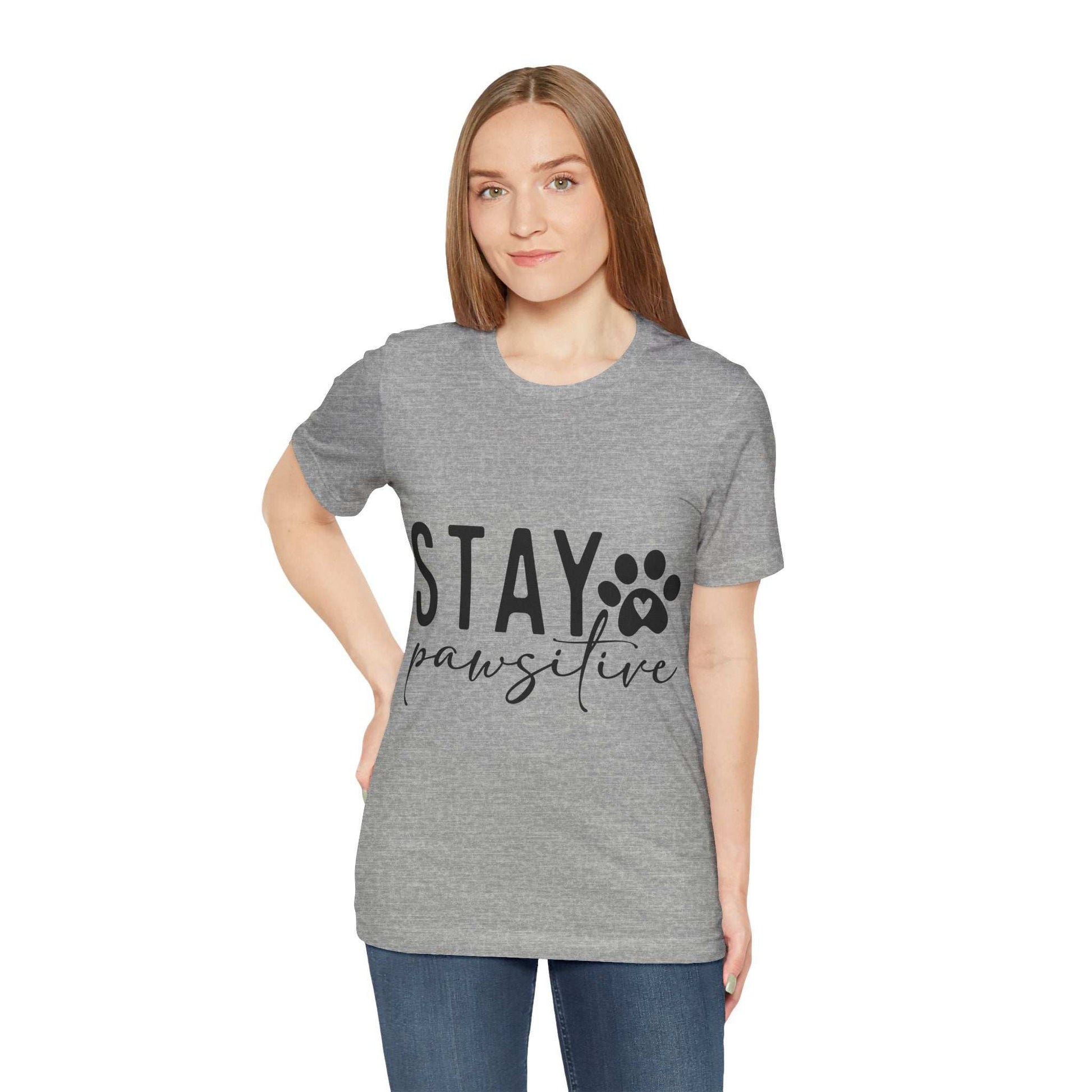 Stay Pawsitive Unisex Tee - Purrfect Pet Haven