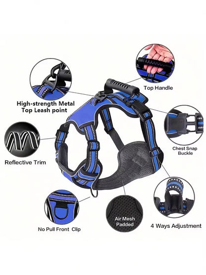Tactical Dog Harness Set with Car Seat Belt & Travel Bowl - Purrfect Pet Haven