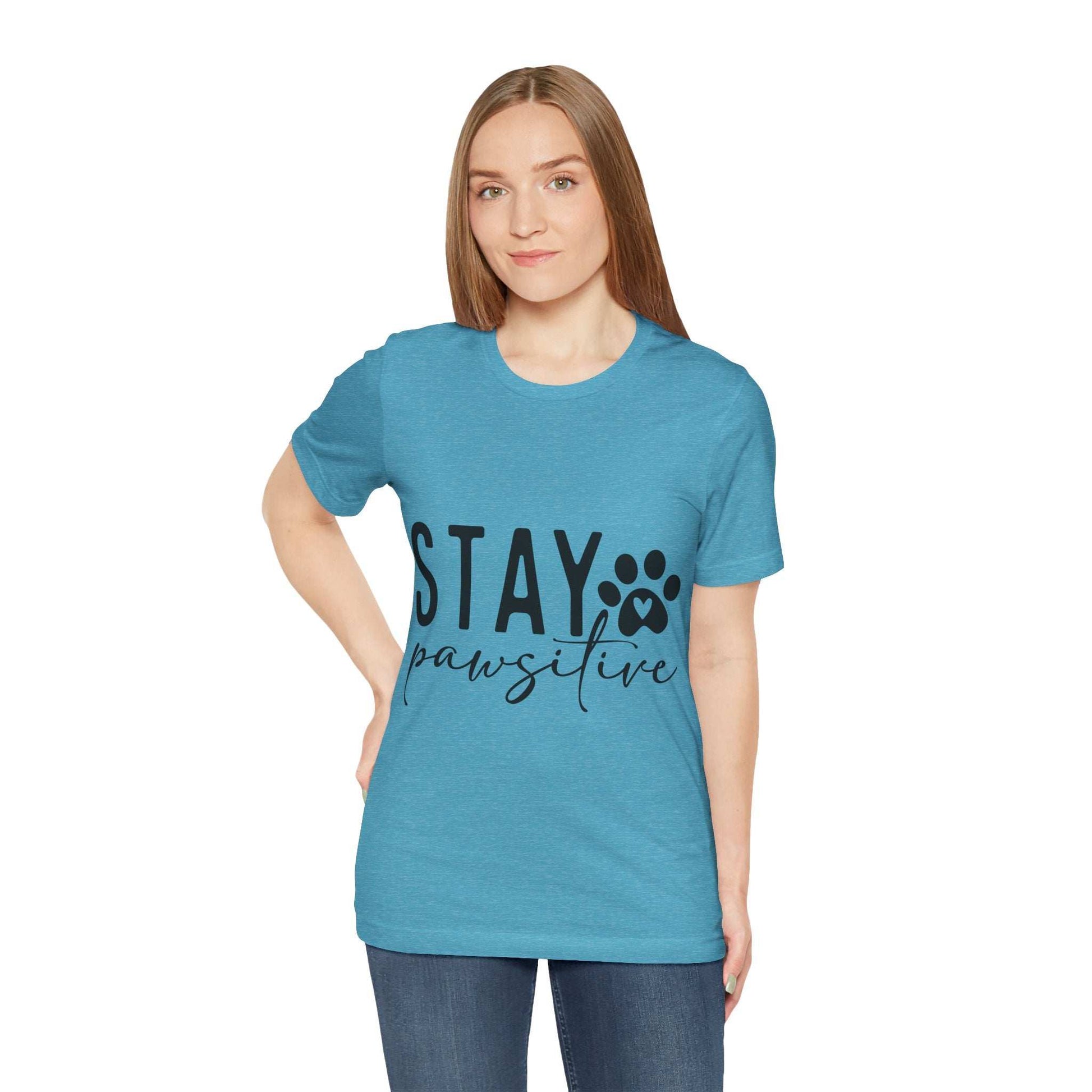 Stay Pawsitive Unisex Tee - Purrfect Pet Haven