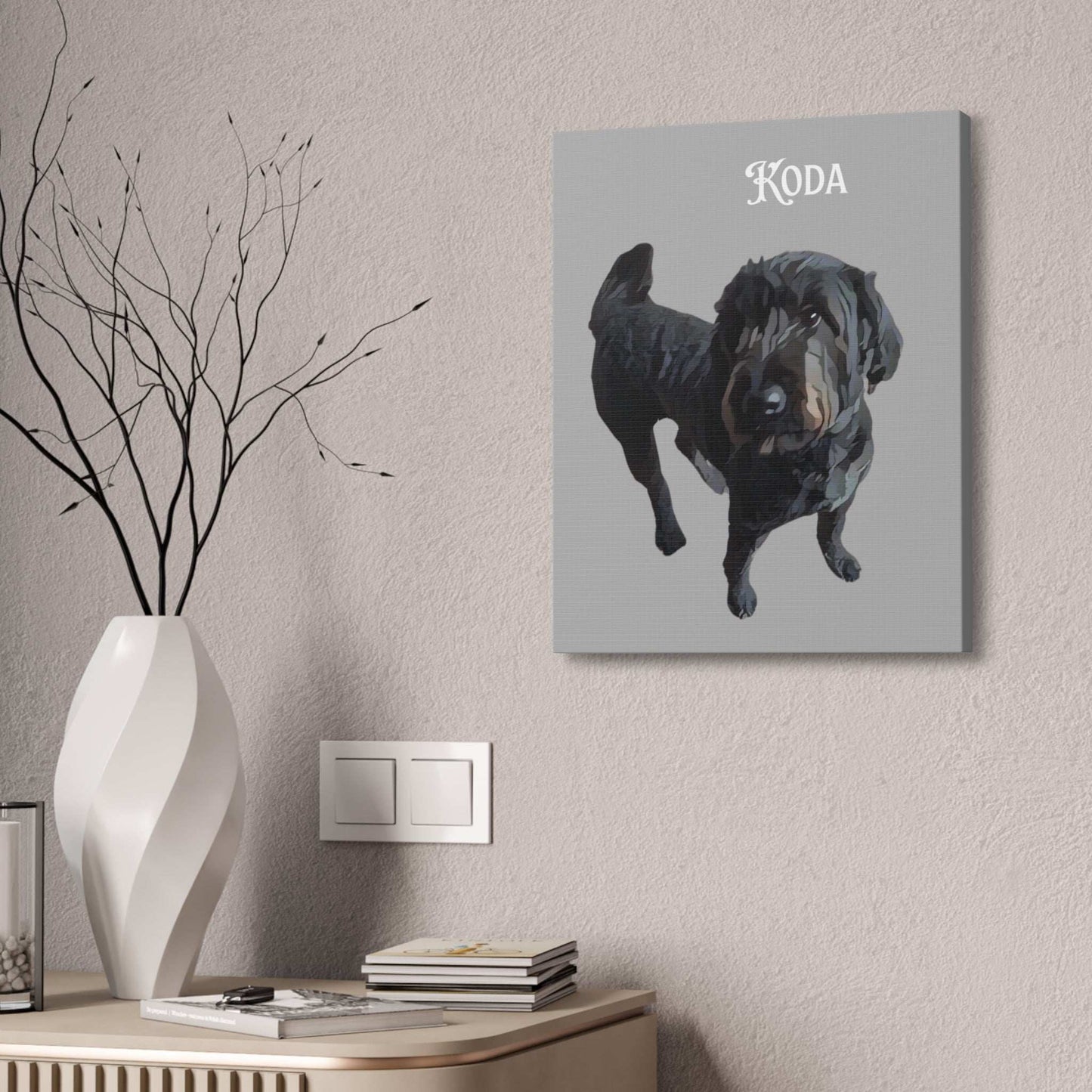 PAW-sonalized Light Grey Canvas Print | Upload Photo~Choose size - Purrfect Pet Haven