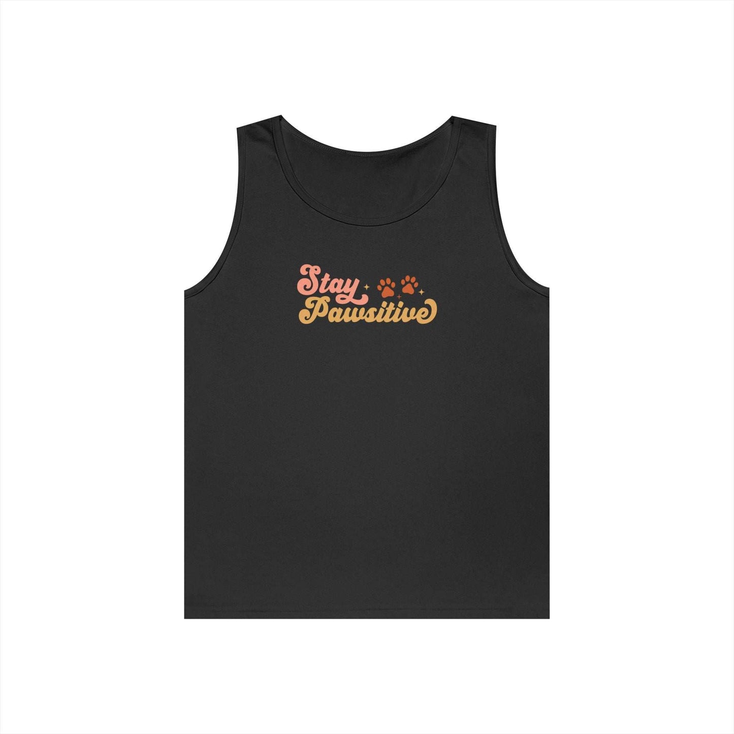 Cute Pet Lover Tank Top, Stay Pawsitive Tank, Funny Dog Lover Shirt - Purrfect Pet Haven