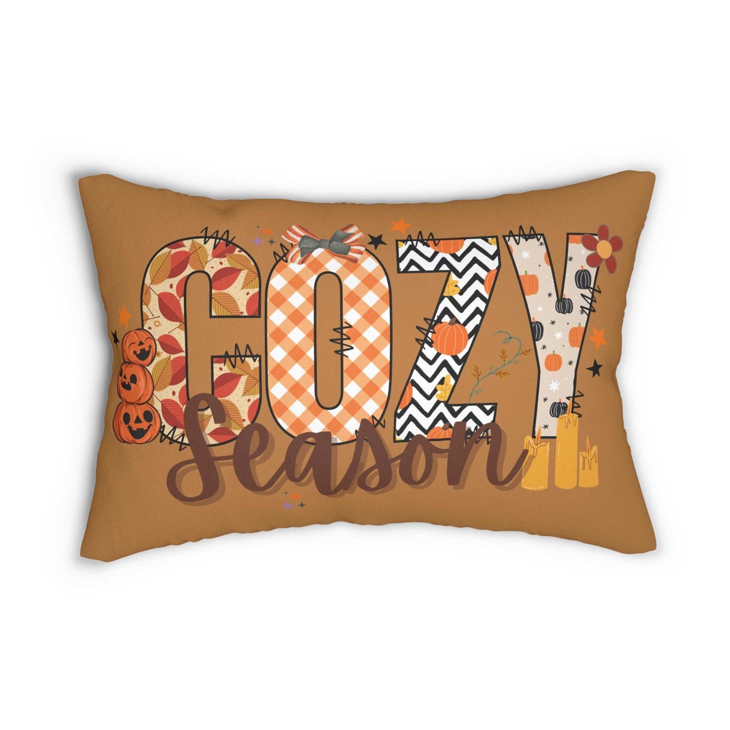 Fall Lumbar Pillow - Cozy Season Autumn Decor Thanksgiving - Purrfect Pet Haven