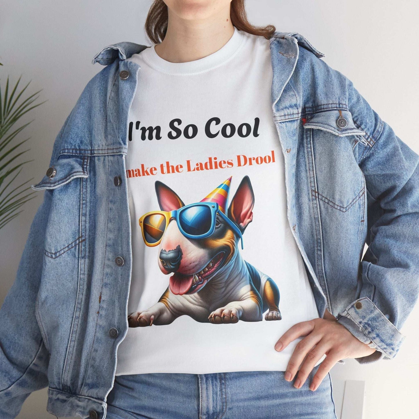 Unisex Heavy Cotton Tee - Cool Dog Graphic | I Make the Ladies Drool | Fun Pet Lover Shirt - Purrfect Pet Haven