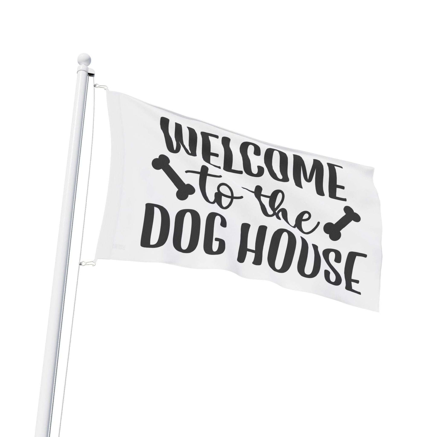 Welcome to the Dog House Flag - Dog Lover Outdoor Decor - Purrfect Pet Haven