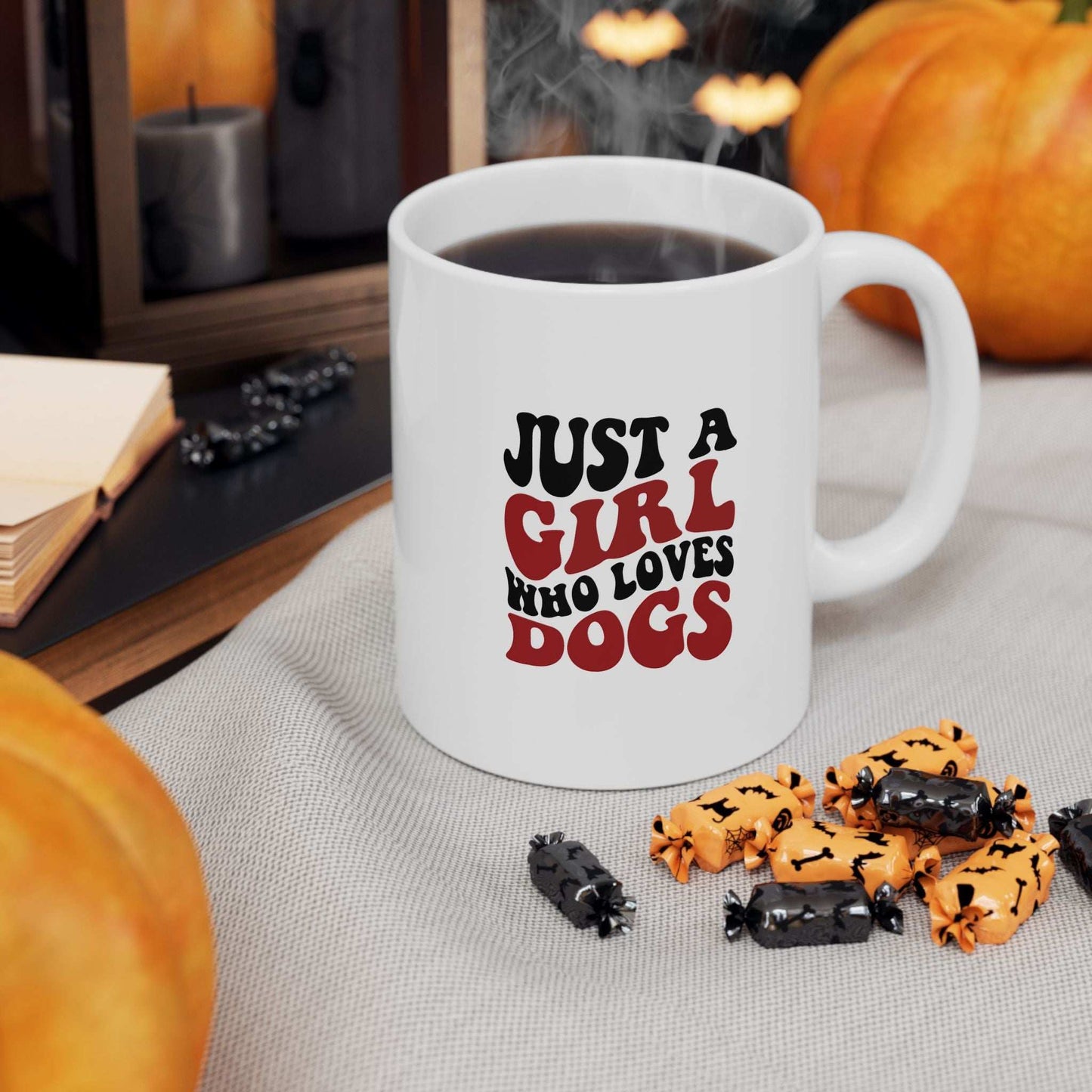 Just a Girl Who Loves Dogs Ceramic Mug | 11oz & 15oz Sizes | Perfect Gift for Dog Lovers - Purrfect Pet Haven