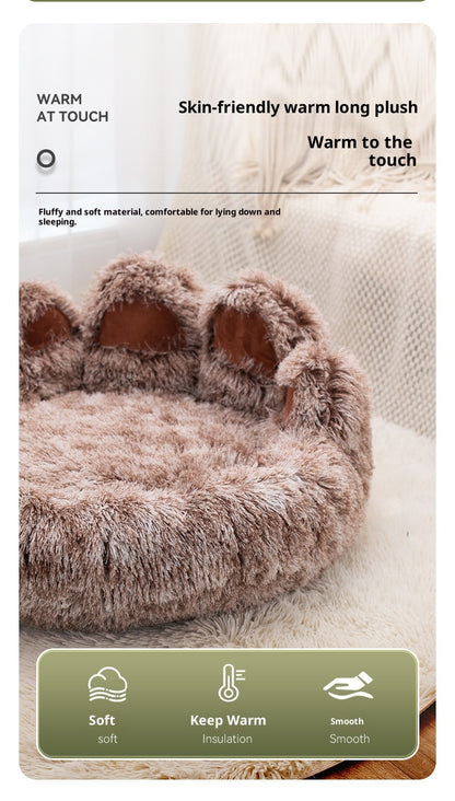 Pet Bed - Round Plush Thickened for Dogs & Cats - Purrfect Pet Haven