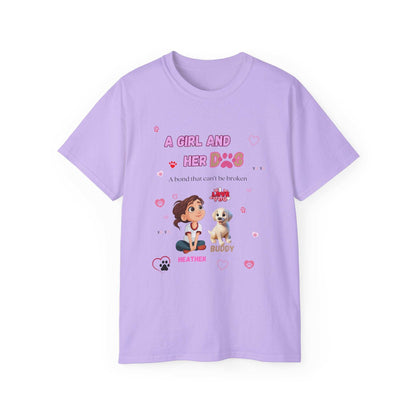 Girl and Her Dog Unisex Tee | Cute Pet Lover Shirt | Personalized Gift - Purrfect Pet Haven