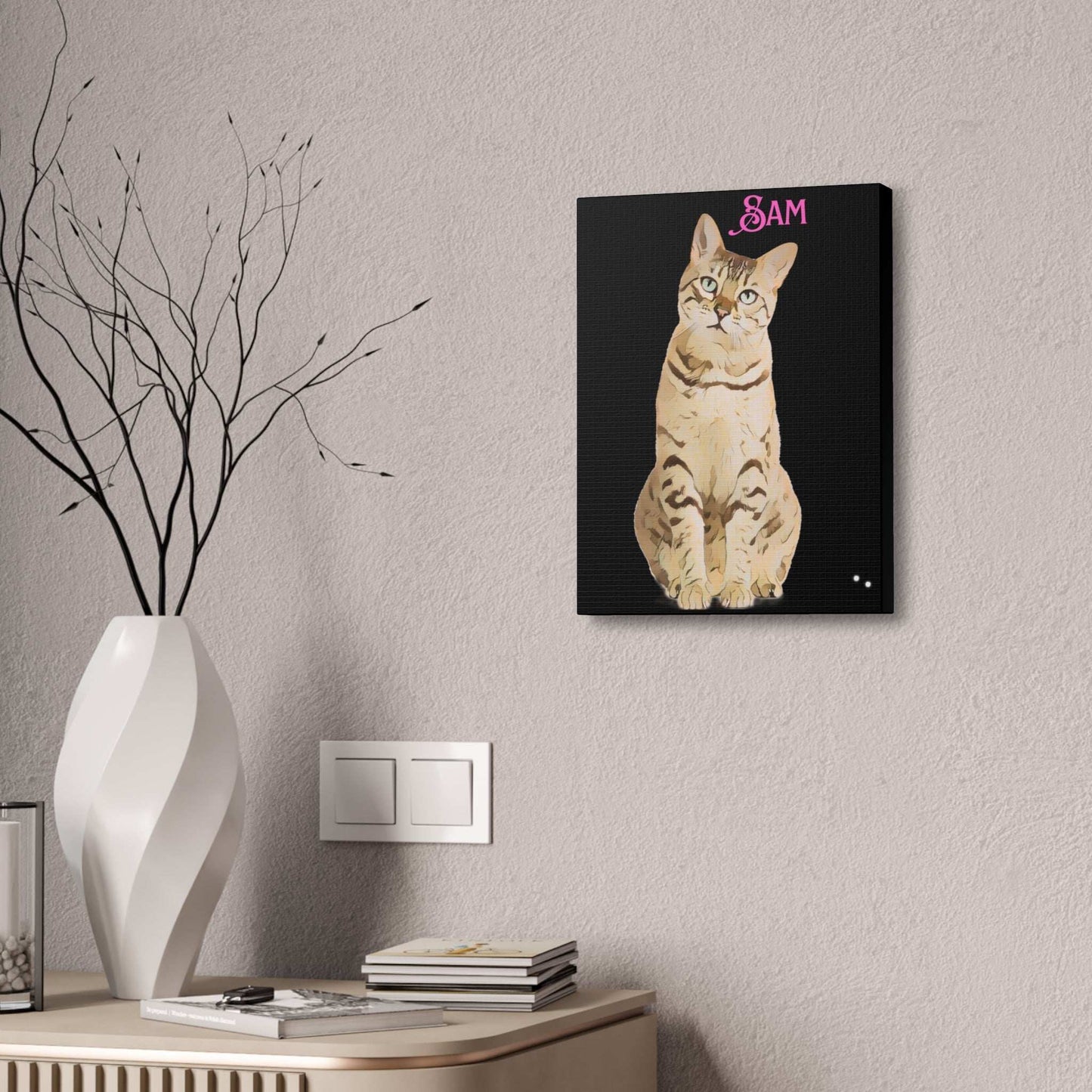 PAW-sonalized Black Canvas Print | Upload Photo~Choose size - Purrfect Pet Haven