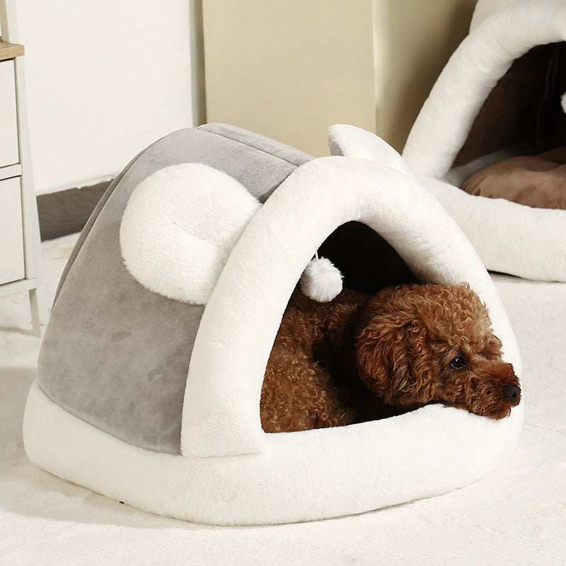 Pet Tent Cave Bed For Cats Small Dogs - Comfortable Pet Sleeping Bed - Purrfect Pet Haven