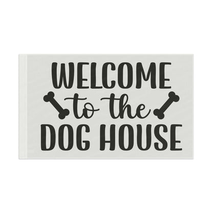 Welcome to the Dog House Flag - Dog Lover Outdoor Decor - Purrfect Pet Haven