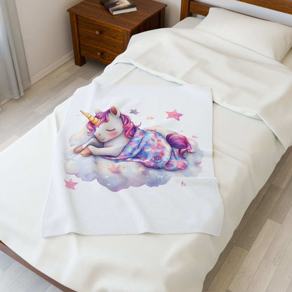 Dreamy Unicorn Velveteen Plush Blanket | Cozy Soft Throw for Kids & Nursery Decor - Purrfect Pet Haven