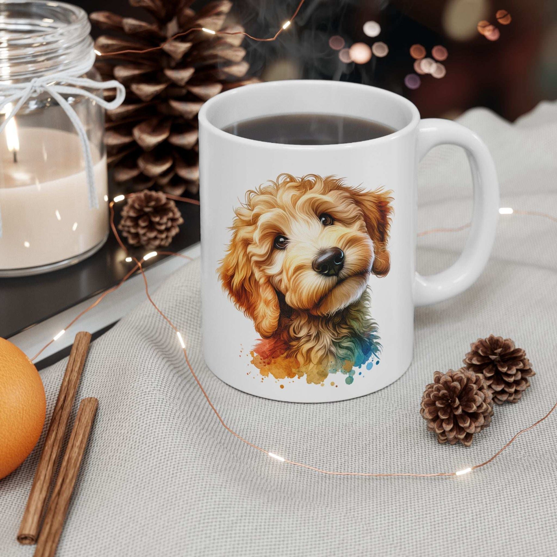 Cute Goldendoodle Dog Lovers Ceramic Mug - 11oz & 15oz - Perfect Gift for Doodle Owners - Purrfect Pet Haven