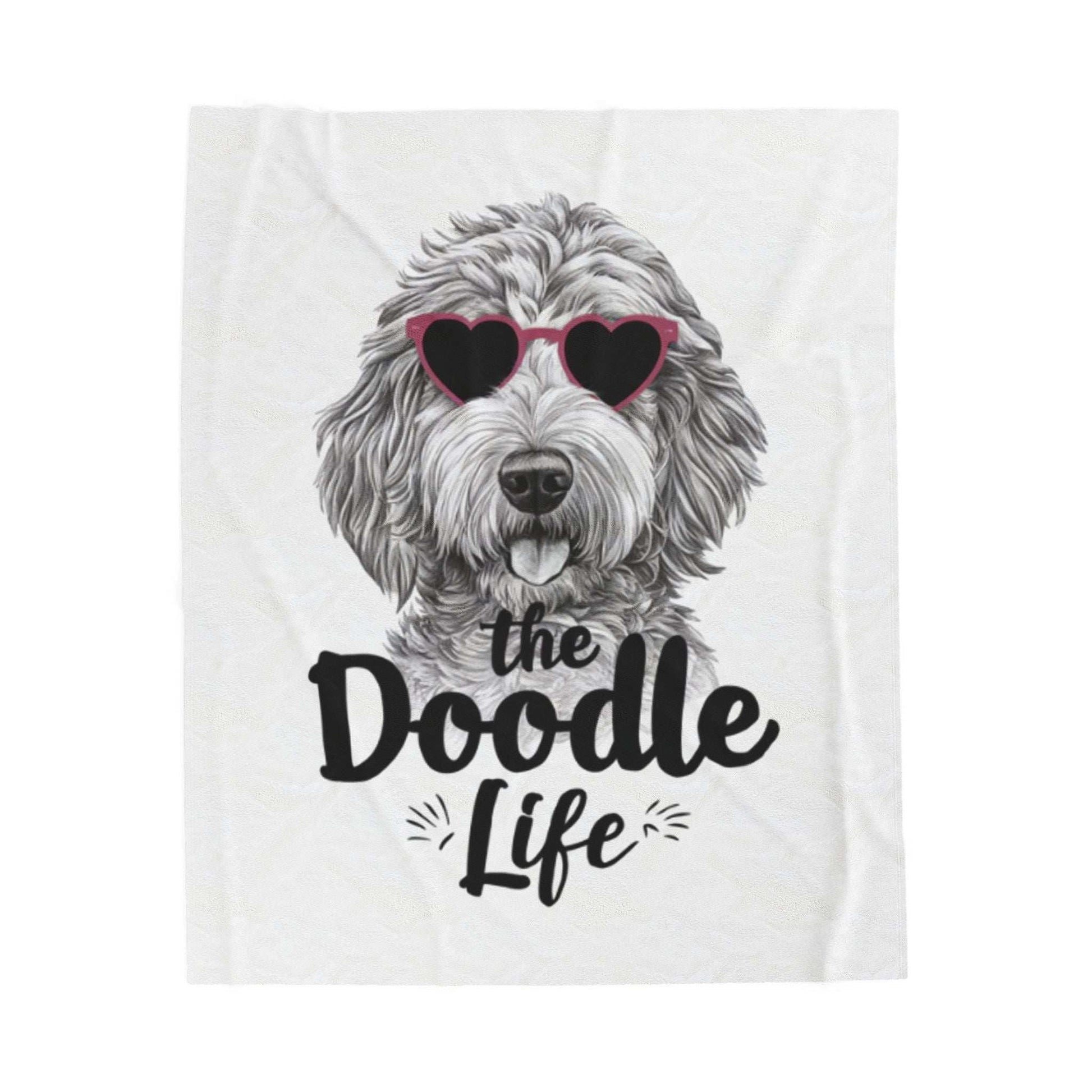 Doodle Life Plush Blanket - Cozy Goldendoodle Lover Gift - Purrfect Pet Haven