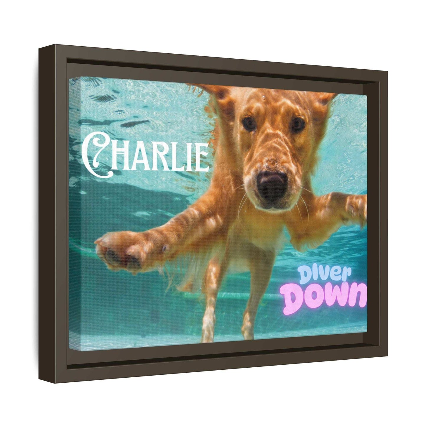 Framed Personalized Landscape Photo Canvas Wall Art - 'Add your Caption' - Purrfect Pet Haven