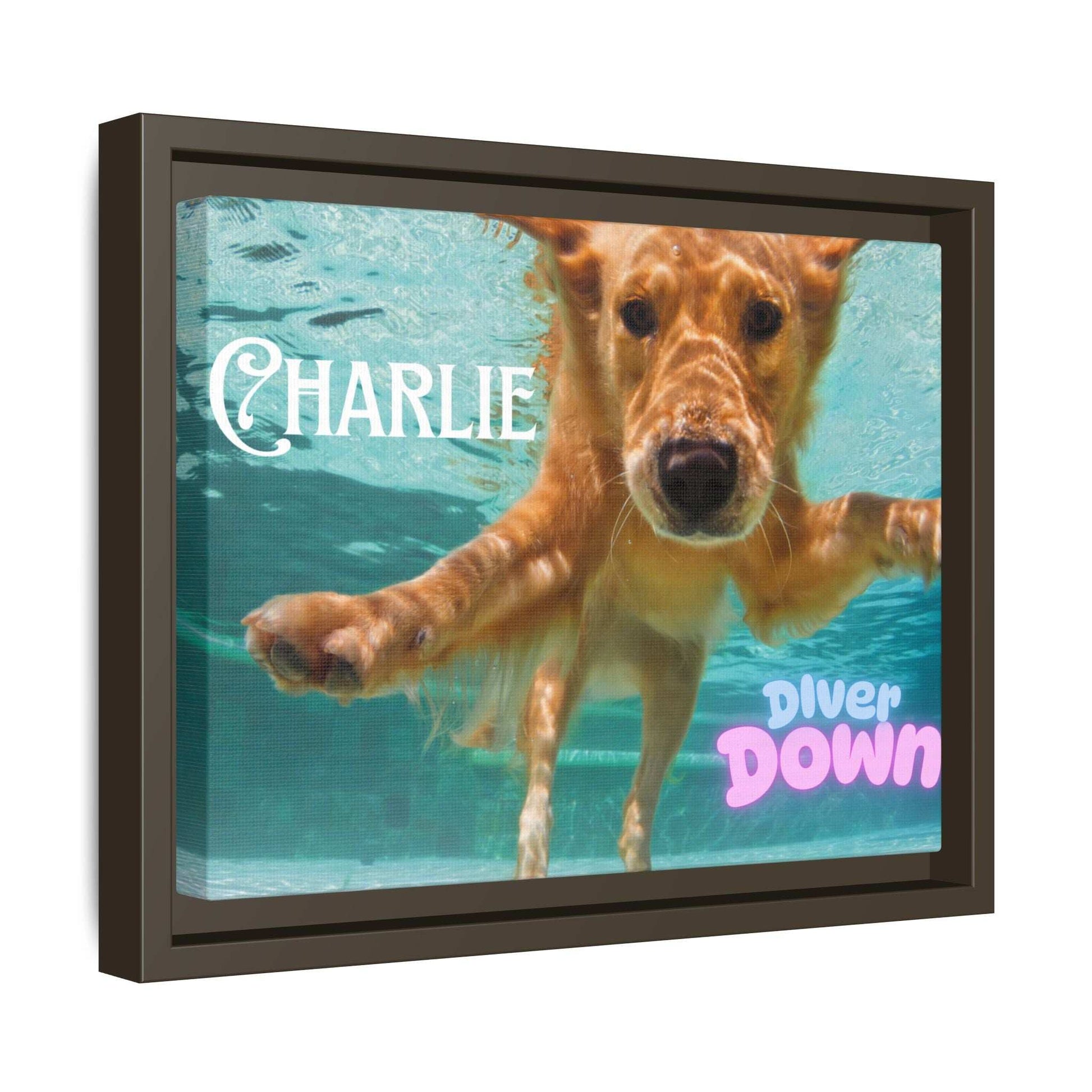 Framed Personalized Landscape Photo Canvas Wall Art - 'Add your Caption' - Purrfect Pet Haven