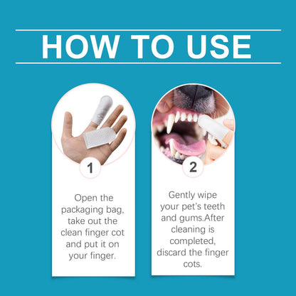 Pet Cleaning Teeth, Dental Plaque, Cleansing Repair, Refreshing Care Finger Cots - Purrfect Pet Haven