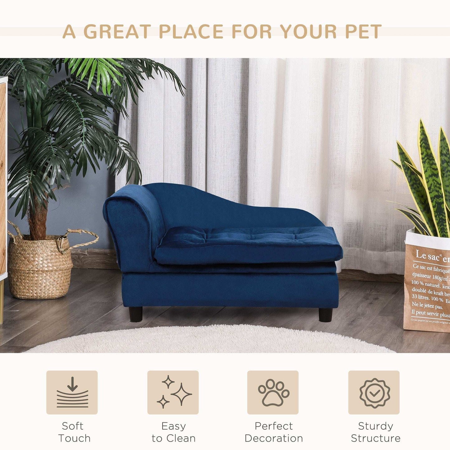Luxury Small Dog Bed With Hidden Storage - Purrfect Pet Haven
