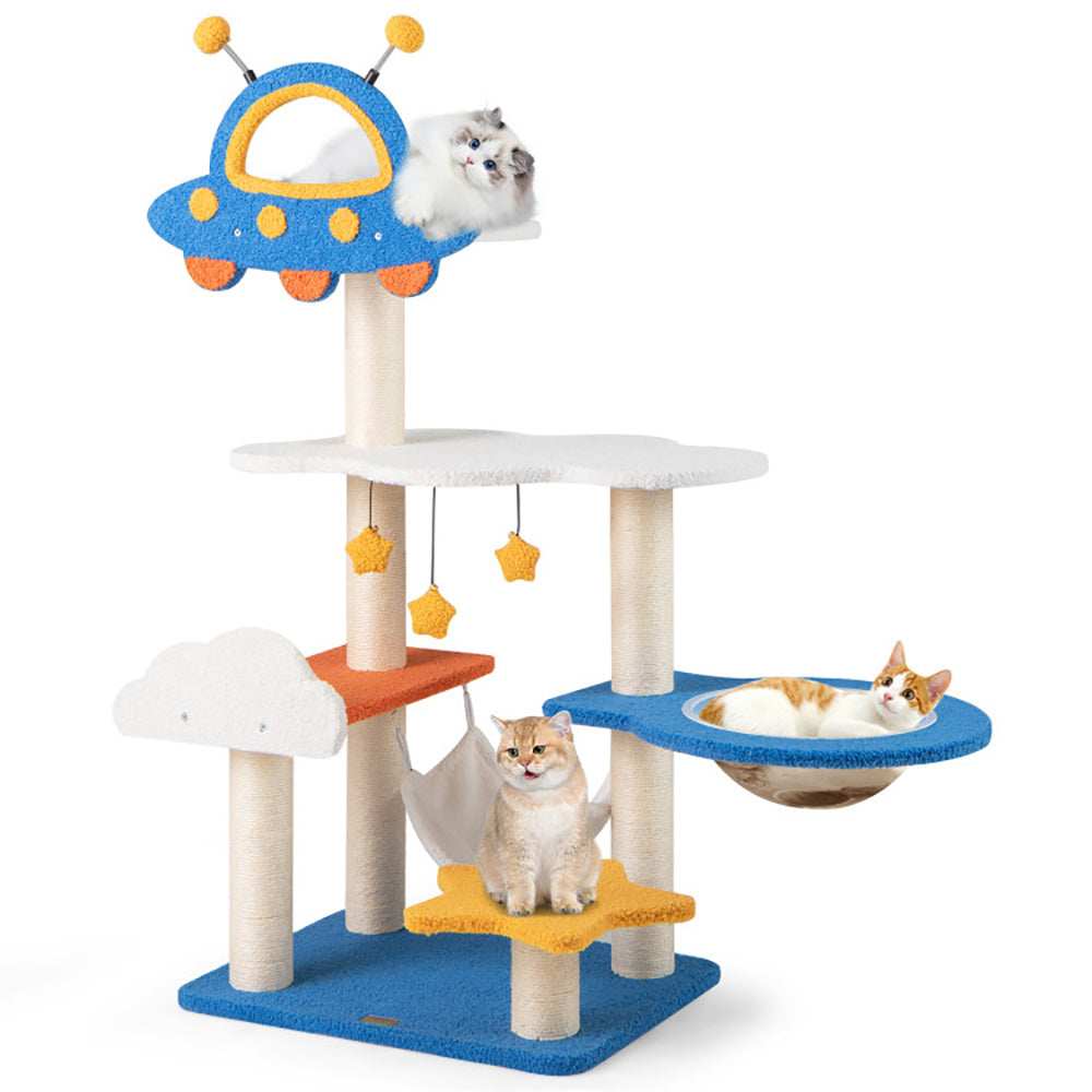 49 Inch UFO Cat Tree - Space Capsule - Purrfect Pet Haven