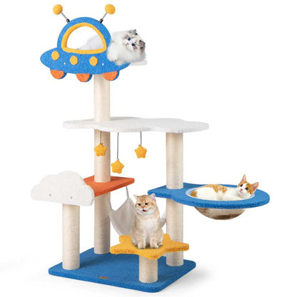 49 Inch UFO Cat Tree - Space Capsule - Purrfect Pet Haven