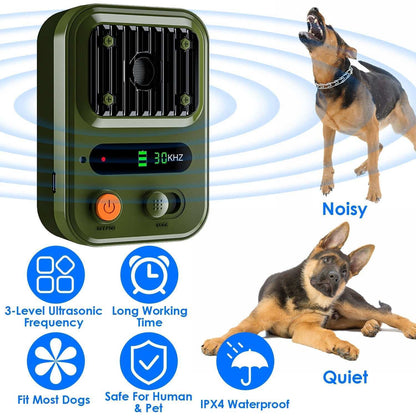Anti Barking Device For Dogs - Rechargeable Ultrasonic Control - Purrfect Pet Haven