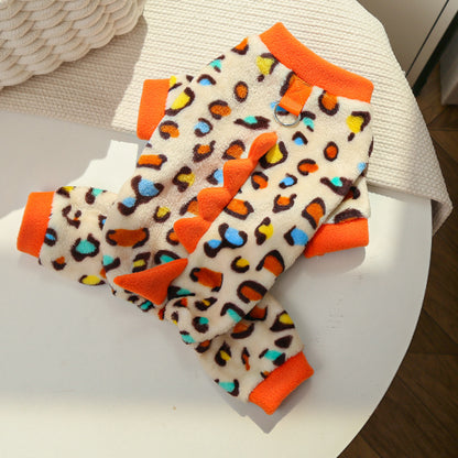 Dino Roar Fleece - Leopard Print Dog Hoodie - Purrfect Pet Haven
