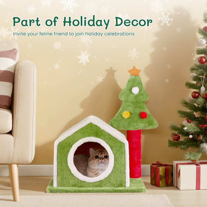 Cat House Christmas Tree - Cat Climbing Frame - Purrfect Pet Haven