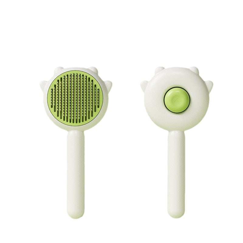 Professional De-Shedding Brush - Massage Grooming Tool with Self-Cleaning Button - Purrfect Pet Haven