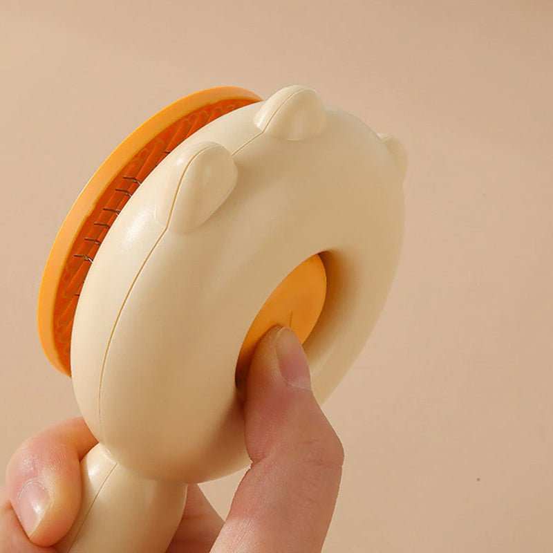 Professional De-Shedding Brush - Massage Grooming Tool with Self-Cleaning Button - Purrfect Pet Haven