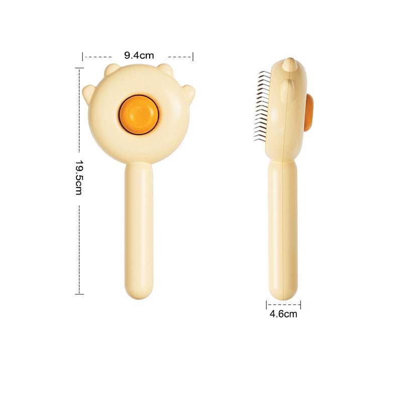 Professional De-Shedding Brush - Massage Grooming Tool with Self-Cleaning Button - Purrfect Pet Haven