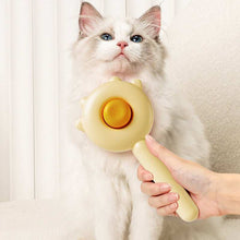 Professional De-Shedding Brush - Massage Grooming Tool with Self-Cleaning Button - Purrfect Pet Haven
