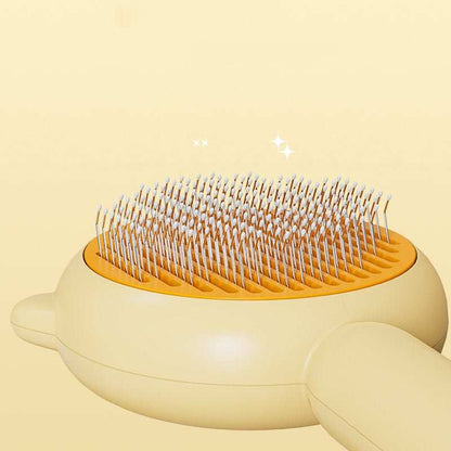 Professional De-Shedding Brush - Massage Grooming Tool with Self-Cleaning Button - Purrfect Pet Haven