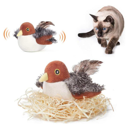 Interactive Simulated Bird Toy for Cats Realistic Design - Non-Removable Battery Powered - Purrfect Pet Haven