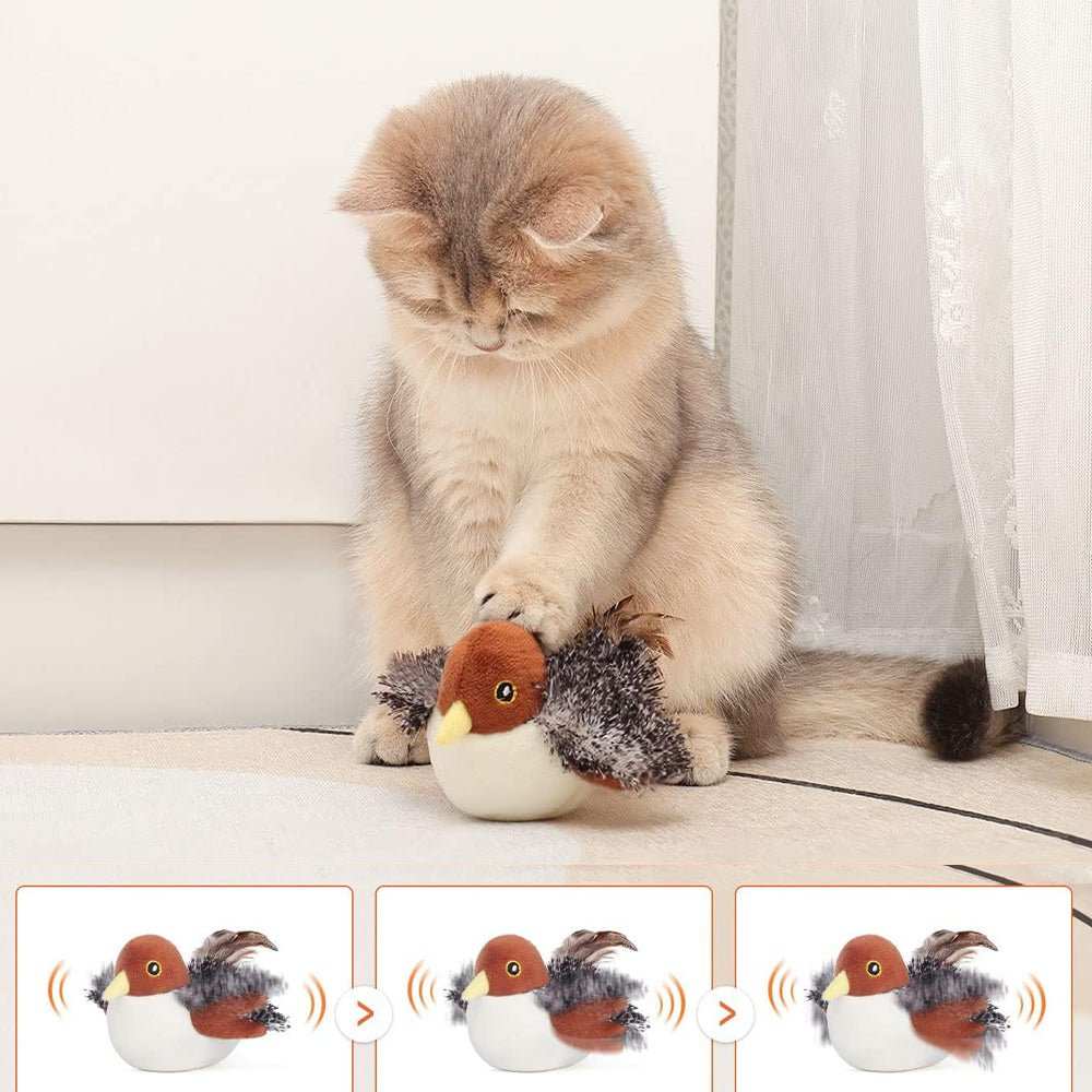Interactive Simulated Bird Toy for Cats Realistic Design - Non-Removable Battery Powered - Purrfect Pet Haven