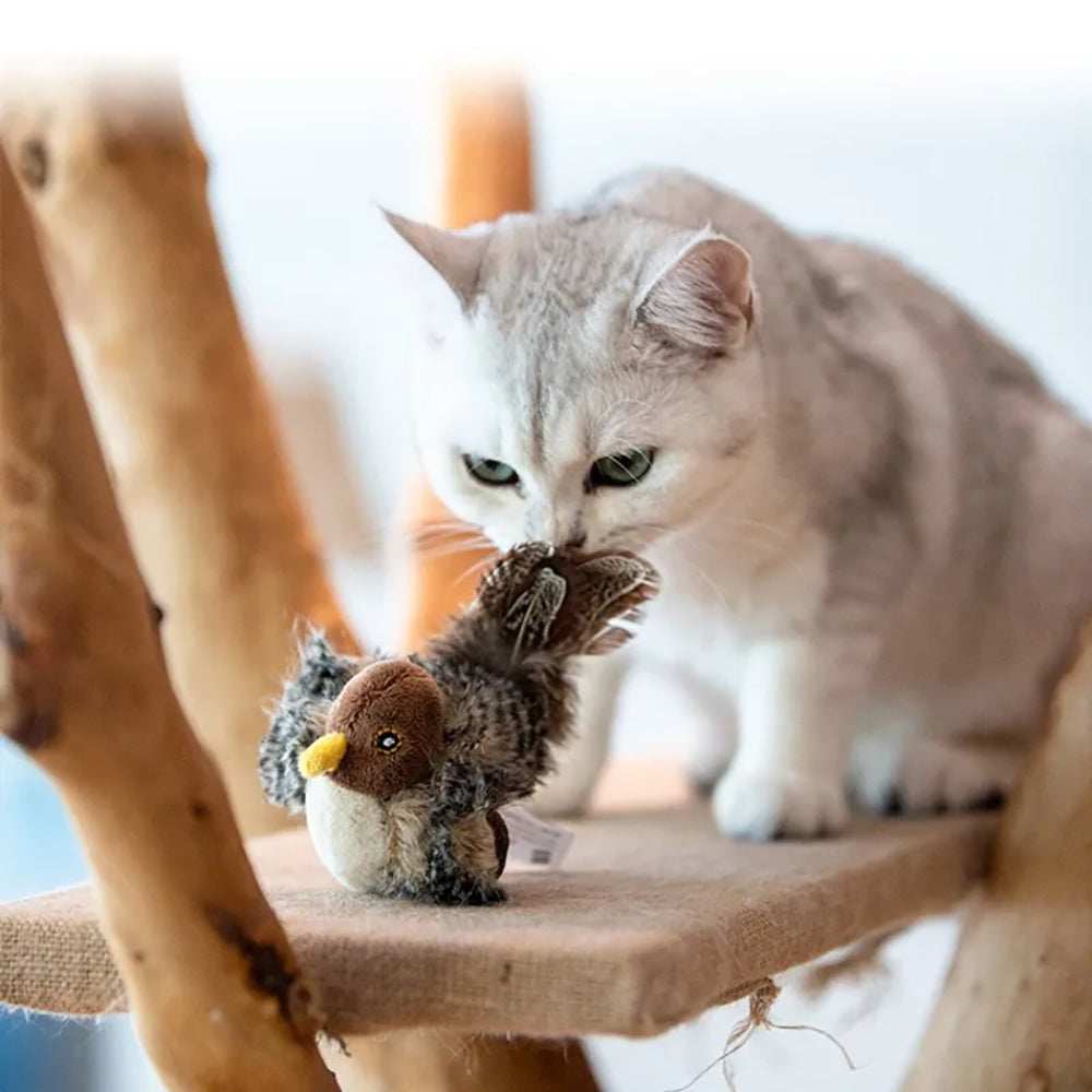Interactive Simulated Bird Toy for Cats Realistic Design - Non-Removable Battery Powered - Purrfect Pet Haven