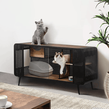 Stylish and Functional Cat House with Tempered Glass - Purrfect Pet Haven